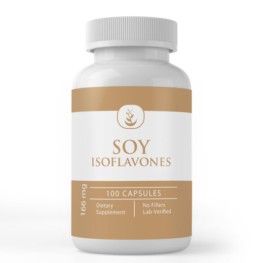 Pure Original Soy Isoflavones - 100 Capsules | No Additives, Lab Verified BritishVita | Premium UK Vitamins & Wellness Supplements