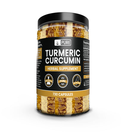 Pure Original Ingredients Turmeric Curcumin 730 Capsules – No Fillers, Lab Verified