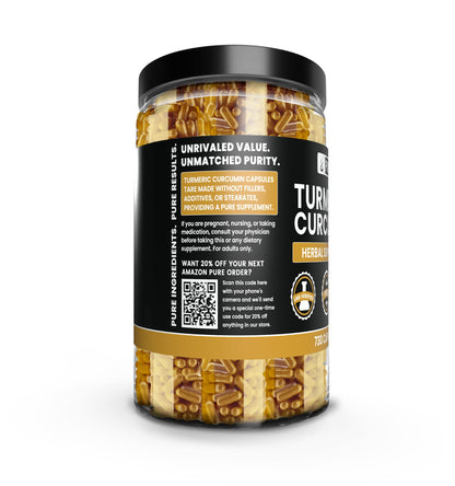 Pure Original Ingredients Turmeric Curcumin 730 Capsules – No Fillers, Lab Verified