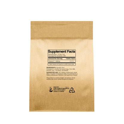 Pure Original Vitamin C Powder (1 lb) - Ascorbic Acid, Non-GMO, Dietary Supplement