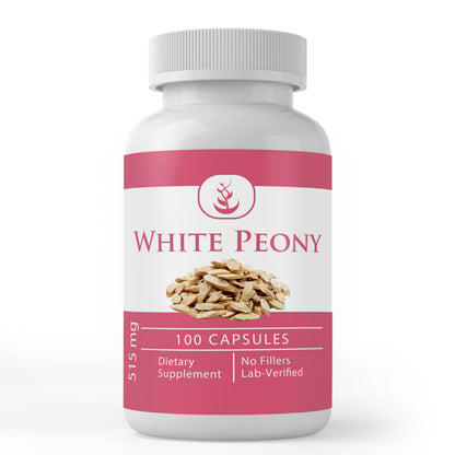 PURE ORIGINAL INGREDIENTS White Peony Capsules – 100 Count, Lab Verified