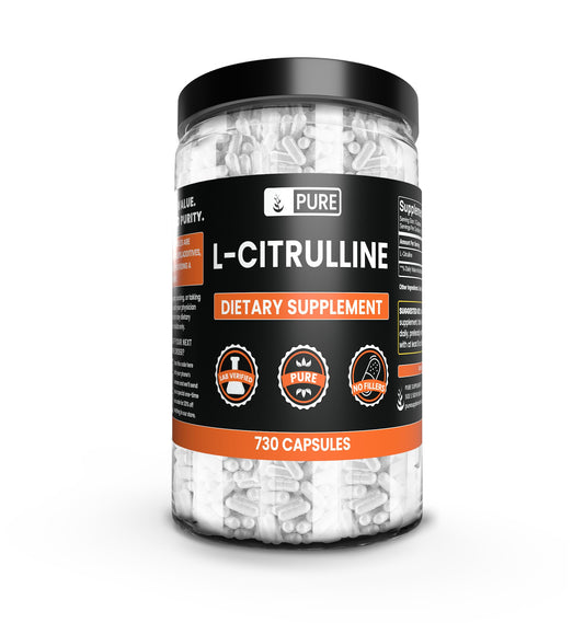 Pure Original Ingredients L-Citrulline No Magnesium Or Rice Fillers, Always Pure, Lab Verified (730 Capsule) BritishVita | Premium UK Vitamins & Wellness Supplements