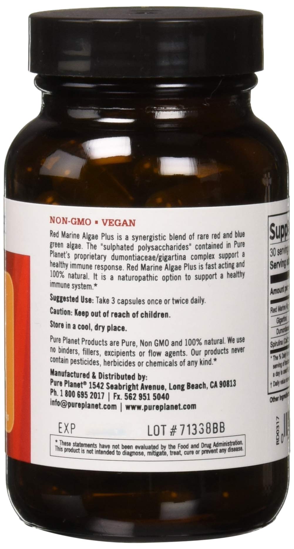 Pure Planet - Red Marine Algae Plus - 90 VegCaps