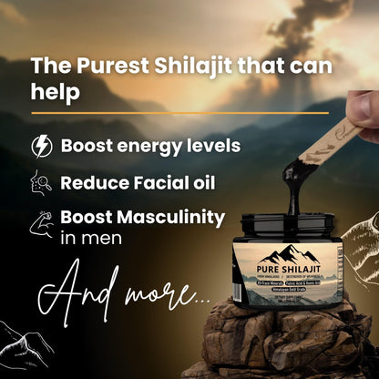 Pure Shilajit Himalayan Resin – Organic 85+ Minerals, Energy & Immunity (30g)