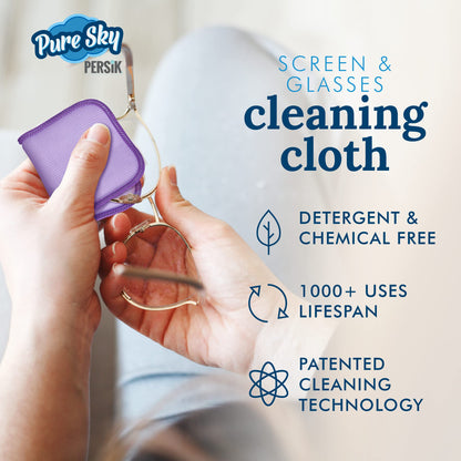 Pure-Sky Eyeglass Cleaner Cloth – 5 Pack, Streak-Free Ultra Microfiber Wipes