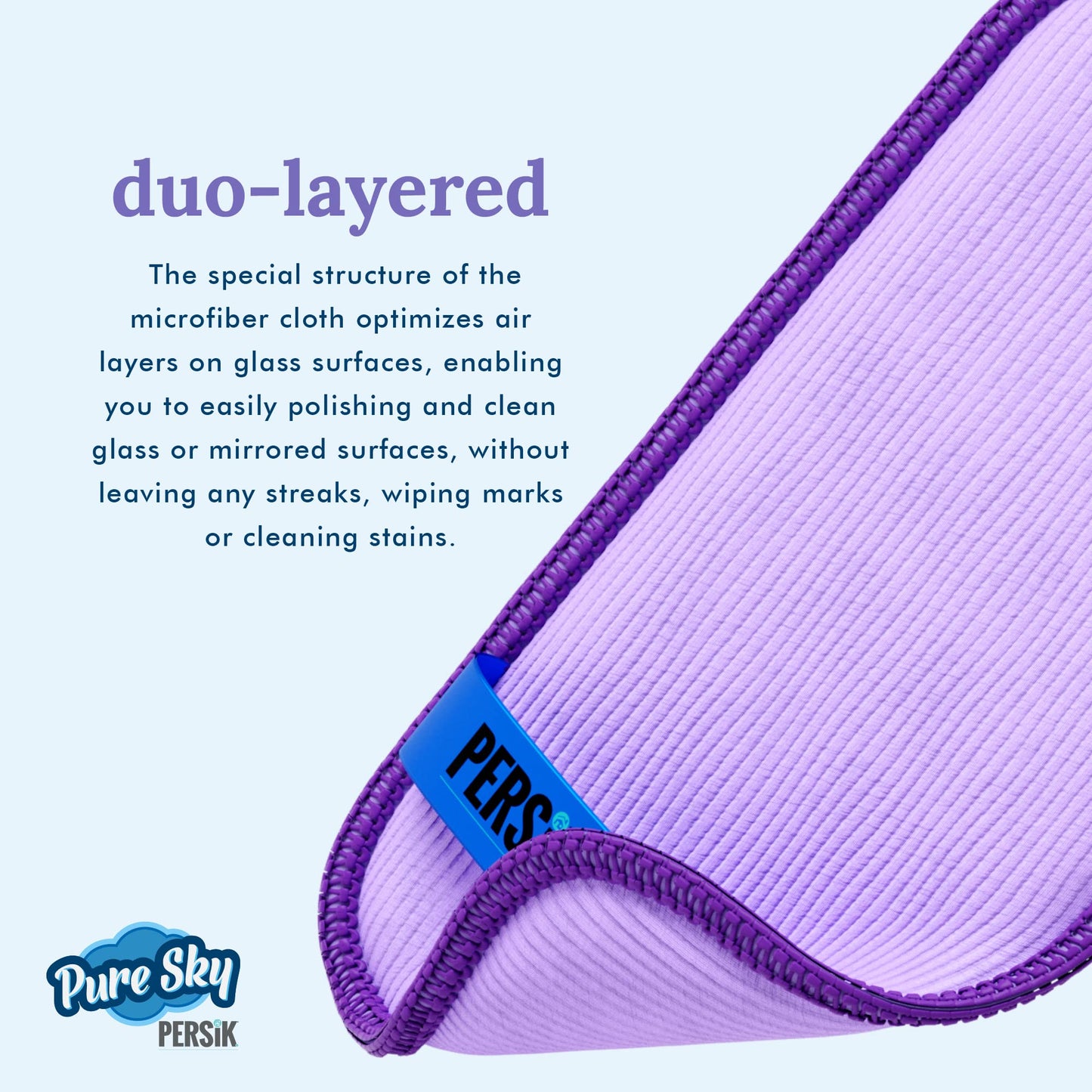 Pure-Sky Eyeglass Cleaner Cloth – 5 Pack, Streak-Free Ultra Microfiber Wipes