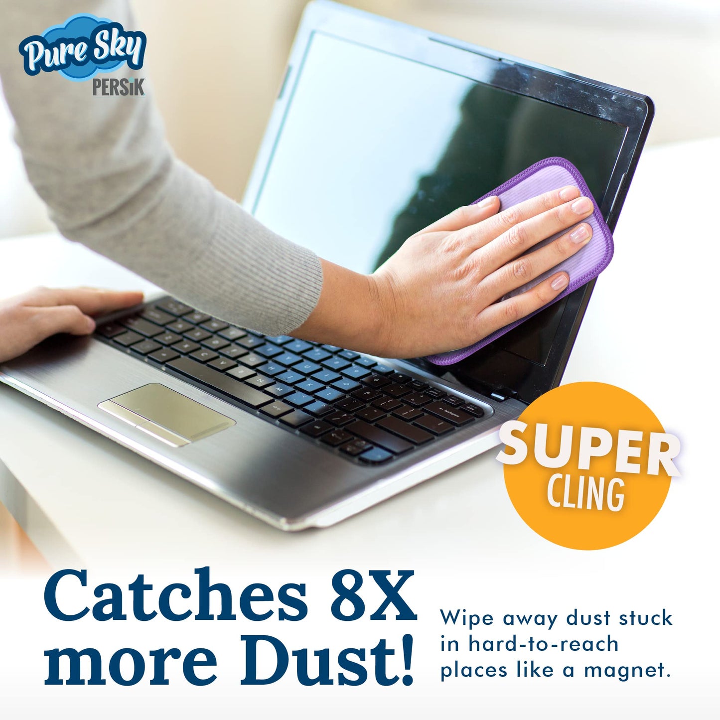 Pure-Sky Eyeglass Cleaner Cloth – 5 Pack, Streak-Free Ultra Microfiber Wipes