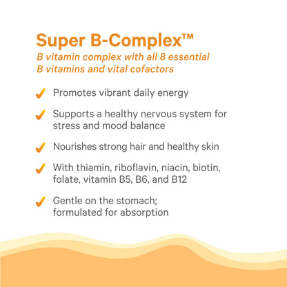 PURE SYNERGY Super B-Complex | Organic Vegan Vitamin B-Complex - 60 Tablets