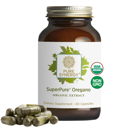 PURE SYNERGY SuperPure Oregano Extract Capsules | Organic Oregano Oil & Leaf