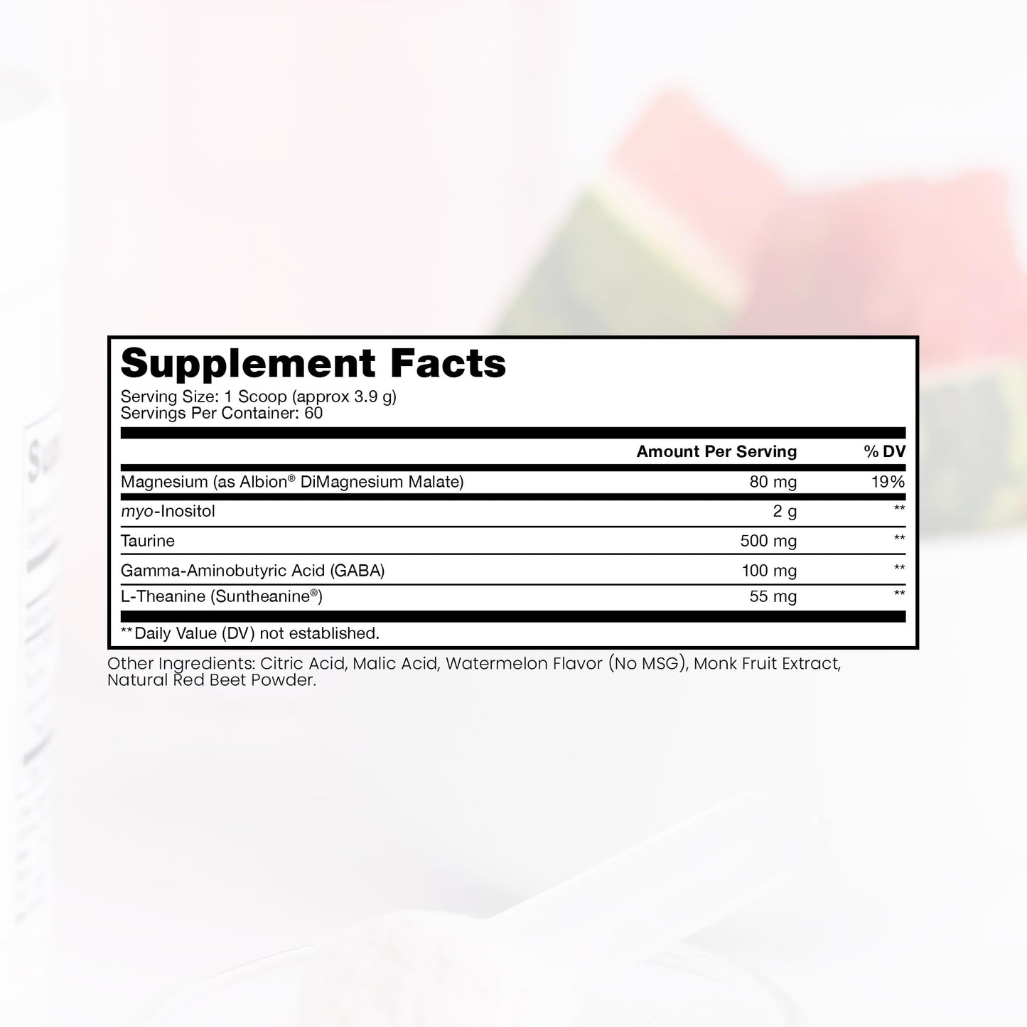 Pure Therapro Rx Just Relax - Watermelon 60 Servings | Supports Relaxed Mood, Healthy Blood Pressure, Emotional Wellness | Myo-inositol; Di-Magnesium Malate, GABA, Taurine, & L-Theanine