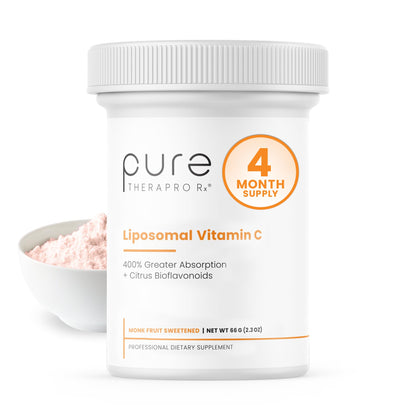 Pure TheraPro Rx Liposomal Vitamin C Powder – Patented PureWay-C, Vegan, Non-GMO, Made in USA (66g, 120 Servings)