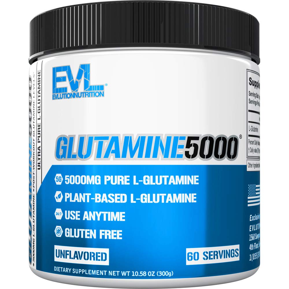 Pure Vegan L-Glutamine Powder 5g Unflavored | EVLUTION Nutrition