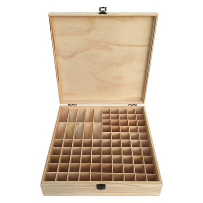 Pure Vie Wooden Essential Oil Storage Box – 85 Bottles (5–20ml) | Aromatherapy Organizer