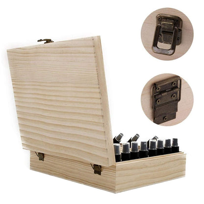 Pure Vie Wooden Essential Oil Box – 74 Bottle Capacity (5–20ml)