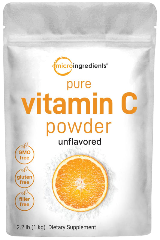 Pure Vitamin C Crystal Powder – Water-Soluble Vitamin C 1000mg per Serving | 1 KG (2.2 lb) Immune Support & Antioxidant BritishVita | Premium UK Vitamins & Wellness Supplements
