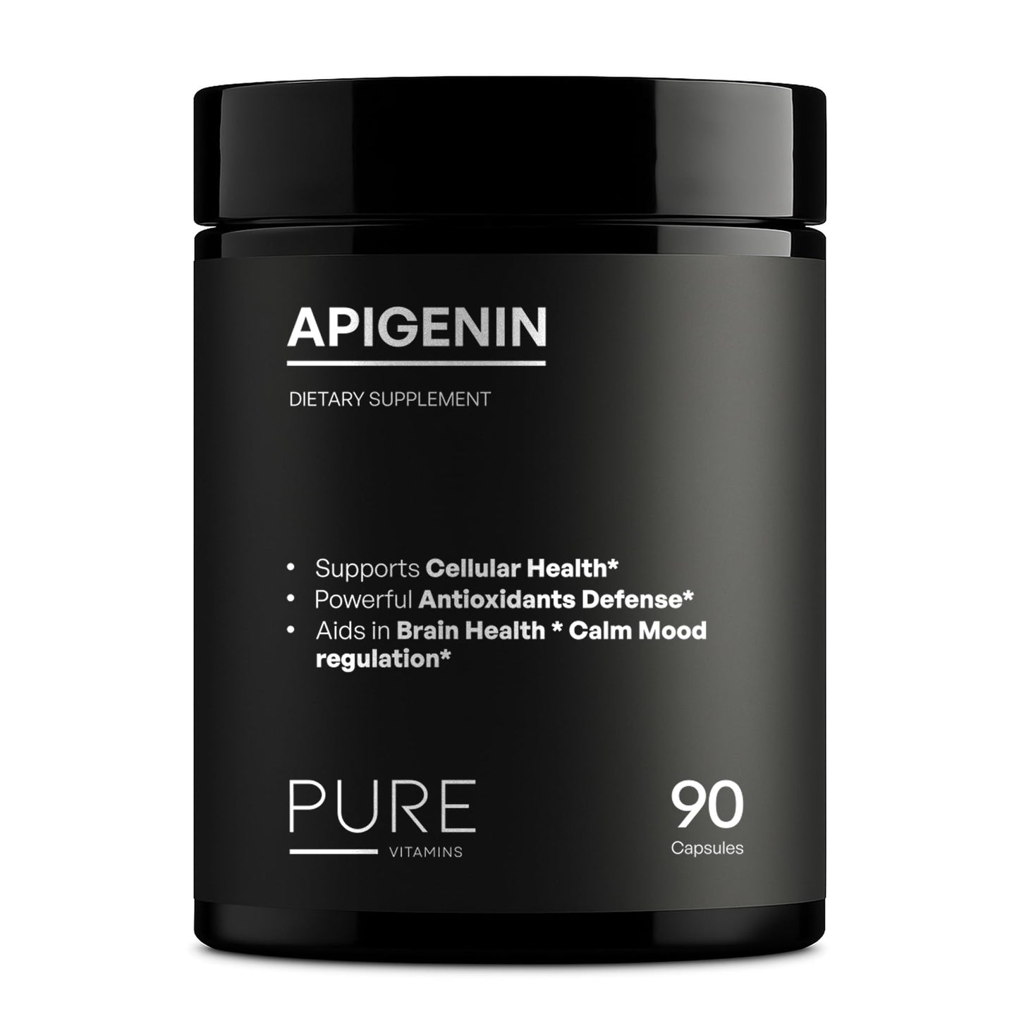 Pure Vitamins Ultra Apigenin 50mg – 90 Capsules | Sleep, Stress & Brain Support | Non-GMO, Gluten-Free | Made in USA
