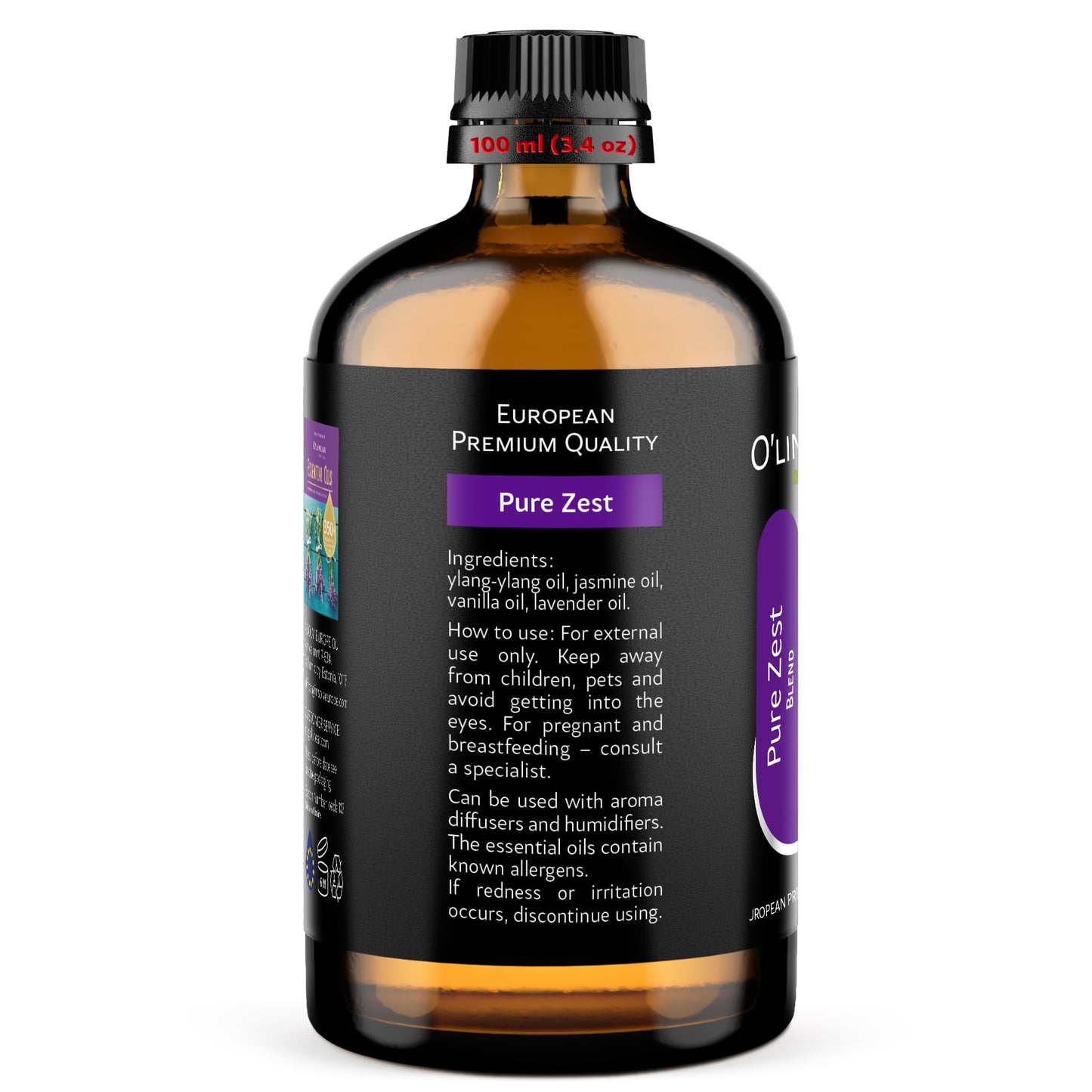 Pure Zest Love Essential Oil Blend - Natural Aromatherapy Candle Making Blend with Lavender, Jasmine, Vanilla, Ylang Ylang - Love Potion Essential Oil for Romantic Room Essentials and Scent Diffuser