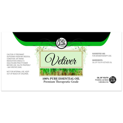 Oil of Youth Vetiver Essential Oil 4 fl oz – Pure, Natural, USA Bottled