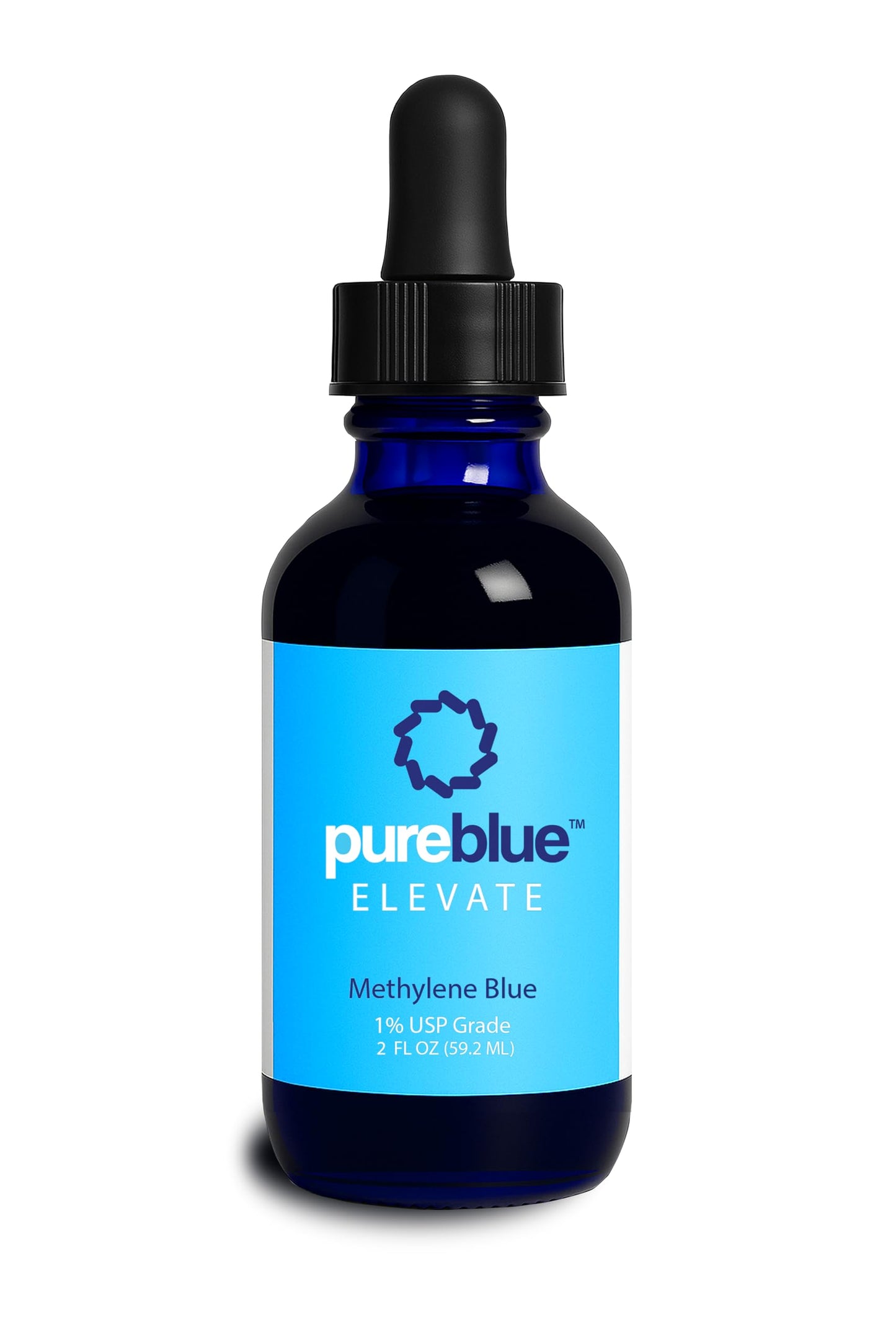 PureBlue Methylene Blue Drops - 1% USP Grade for Mental Clarity & Natural Energy (2 oz) | Made in USA