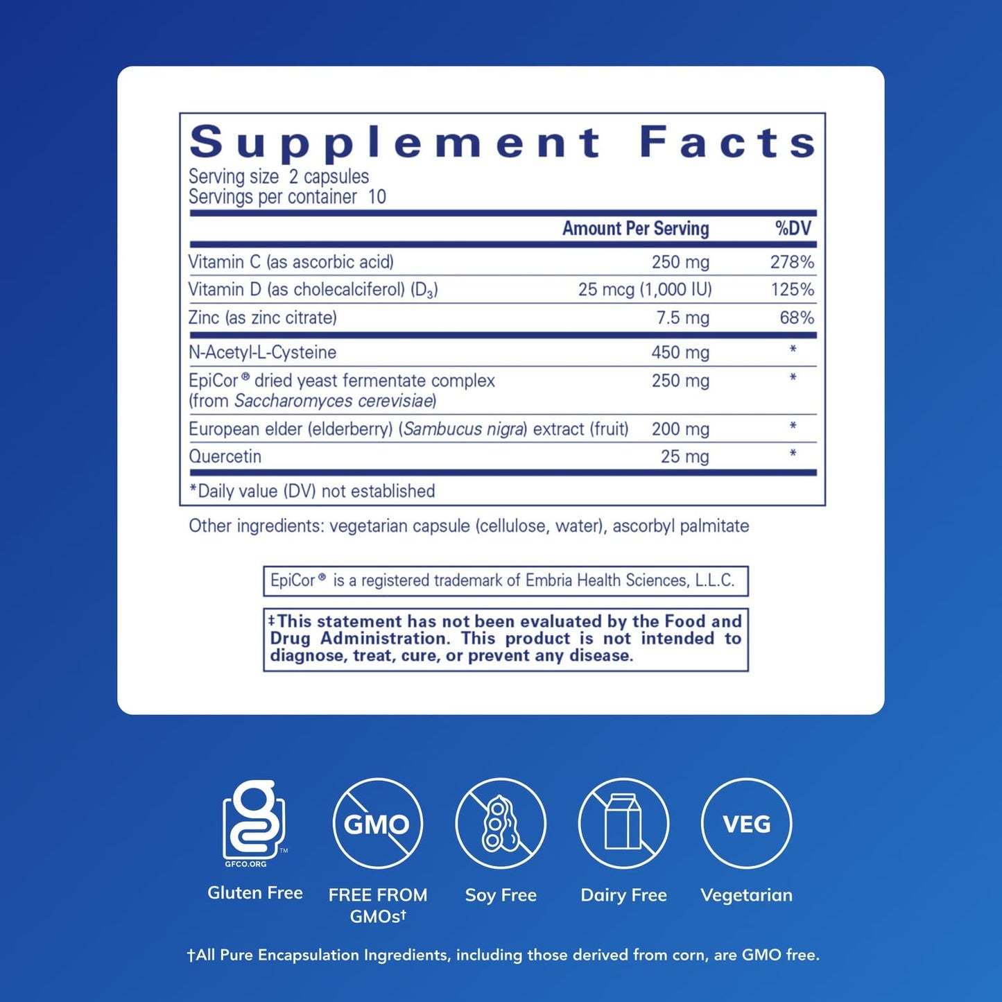 PureDefense with NAC | Pure Encapsulations | Immune & Respiratory Support | 20 Capsules