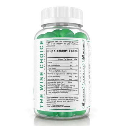 PUREFINITY Ashwagandha Gummies with Vitamin D & Zinc | Relaxation & Mood Support | 60ct