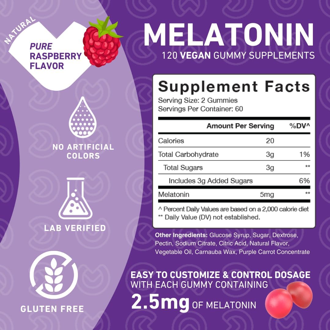 PUREFINITY Melatonin Gummies for Kids – 5 mg per Serving, 120 Count