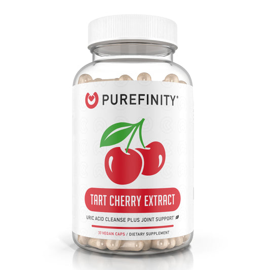 PUREFINITY Tart Cherry Capsules – Uric Acid Flush & Joint Support (30 Count) – Non-GMO, Gluten Free, Vegan BritishVita | Premium UK Vitamins & Wellness Supplements