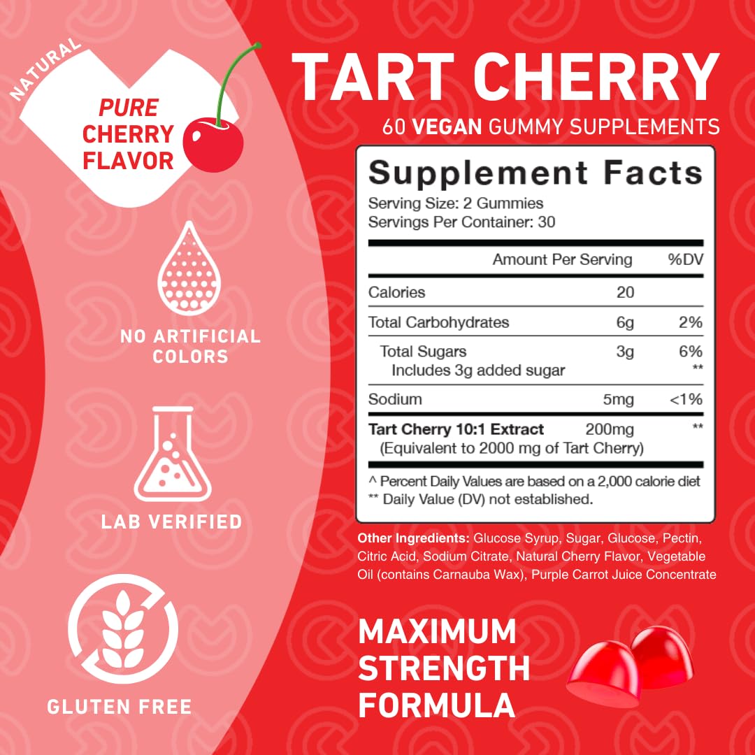 PUREFINITY Tart Cherry Gummies – Uric Acid Flush & Joint Relief (60 Count)
