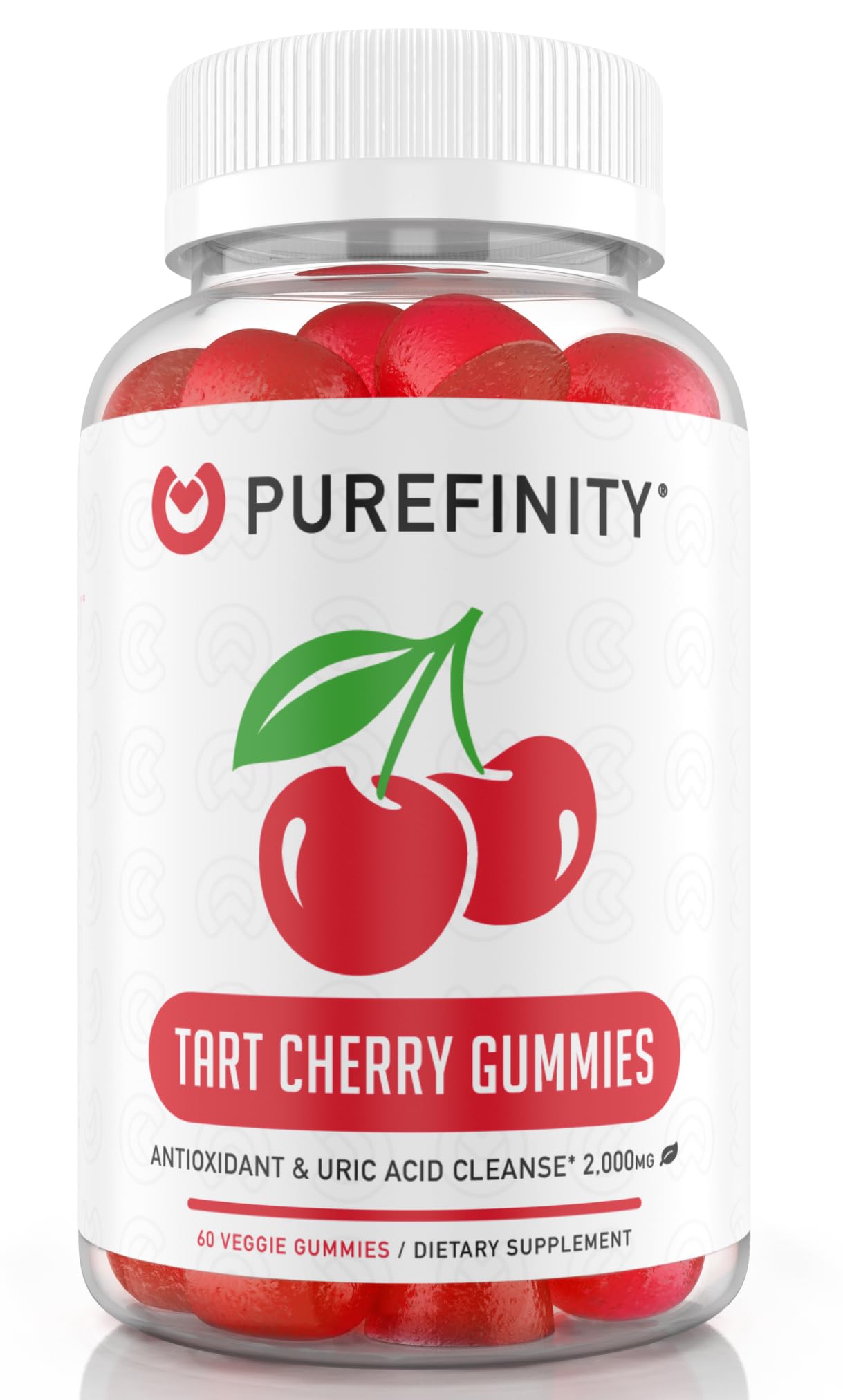 PUREFINITY Tart Cherry Gummies – Uric Acid Flush & Joint Relief (60 Count)