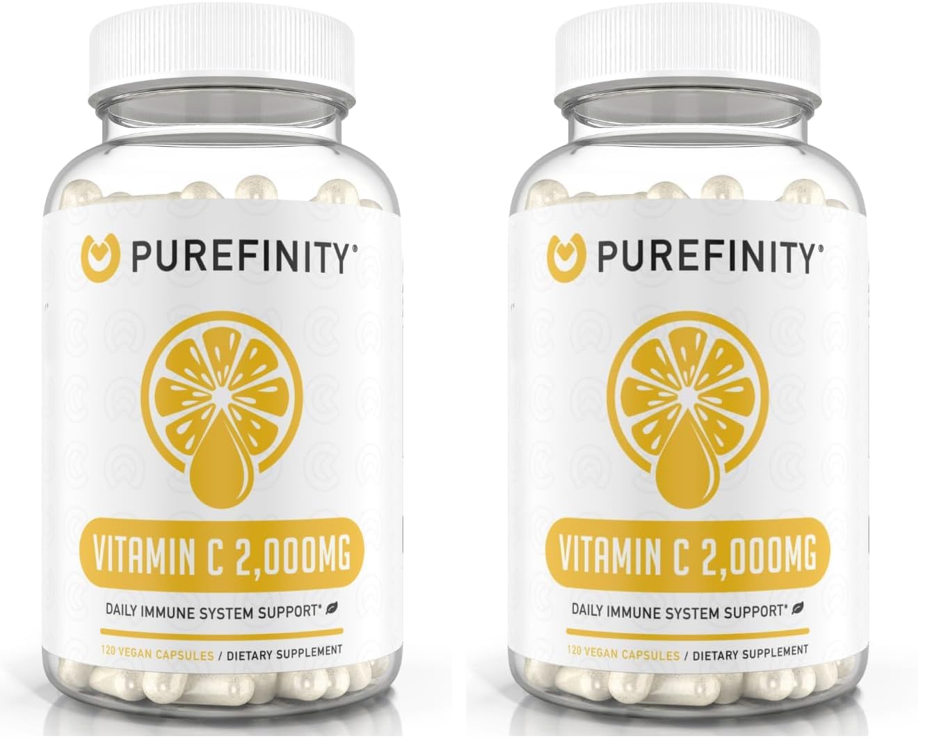 PUREFINITY Vitamin C 2000mg – Double Strength, High Absorption, 240 Capsules (Pack of 2)
