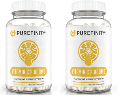 PUREFINITY Vitamin C 2000mg – Double Strength, High Absorption, 240 Capsules (Pack of 2)