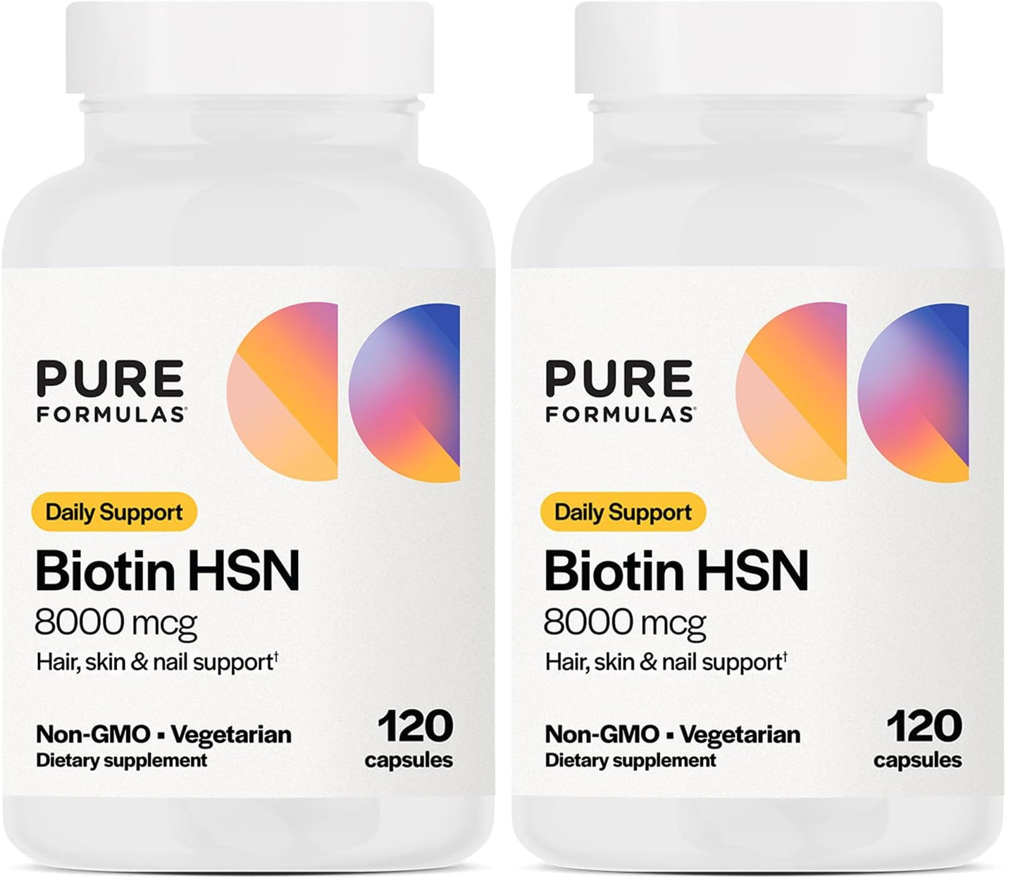PureFormulas Biotin 8000 mcg – Hair, Skin & Nails Supplement (Pack of 2)