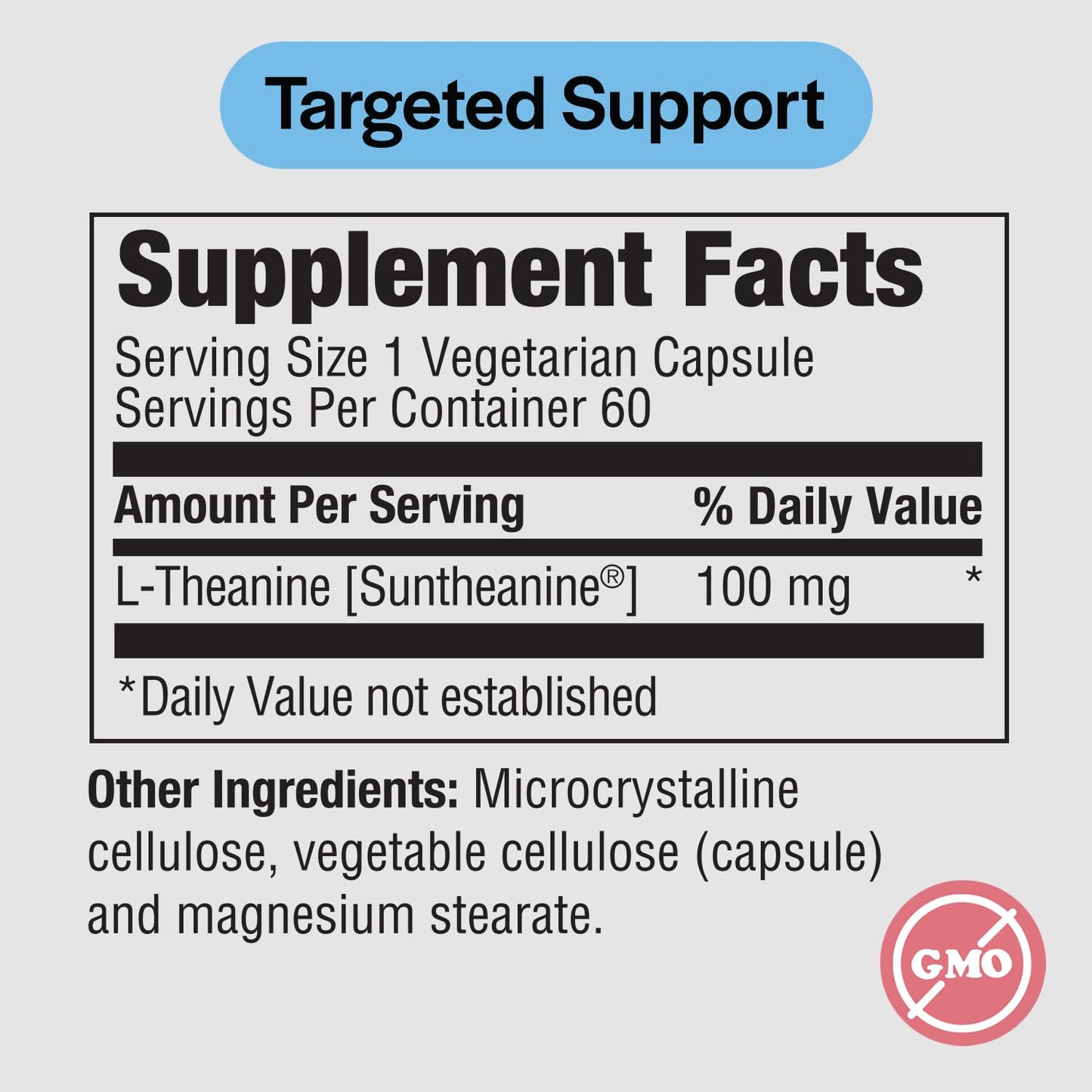 PureFormulas L-Theanine 100 mg – Stress Relief & Calm Focus | 60 Veg Capsules