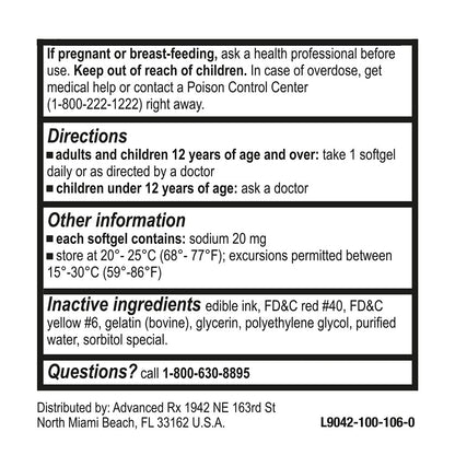 Puregen Labs Docusate Sodium 250mg Stool Softener Laxative | 100 Softgels | Gentle Constipation Relief | Extra Strength | Stimulant Free