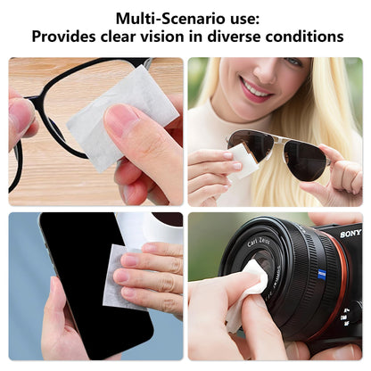 Purelia Anti-Fog Lens Wipes - 100 Count | Quick-Clean for Eyeglasses & Screens