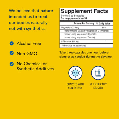 NORTH AMERICAN HERB & SPICE PurelyMin - 90 Vegi Caps - Highly Absorbable Magnesium Complex + L-Theanine - 30 Servings