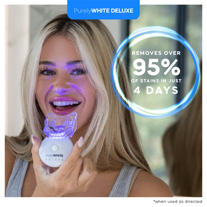 PurelyWHITE DELUXE Teeth Whitening Kit - 15+ Treatments, 7-Minute Results