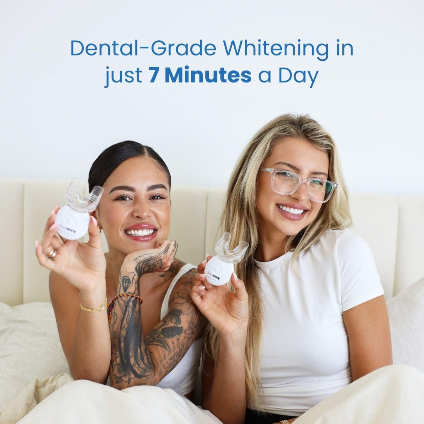 PurelyWHITE DELUXE Teeth Whitening Kit - 15+ Treatments, 7-Minute Results