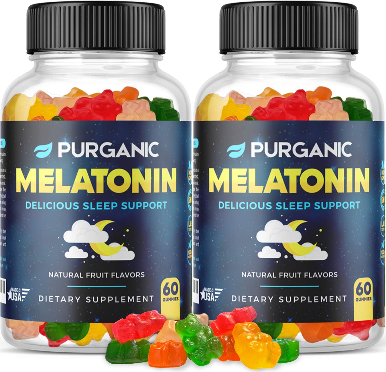 Purganic Melatonin Gummies (2-Pack) – Sleep Aid for Kids & Adults