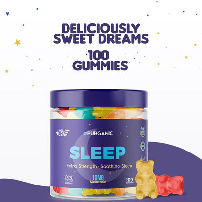 Purganic Melatonin Gummies for Sleep - 100ct