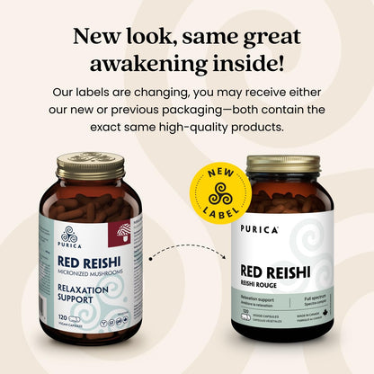 PURICA Red Reishi 120 CT | 400mg Reishi Mushroom Supplement