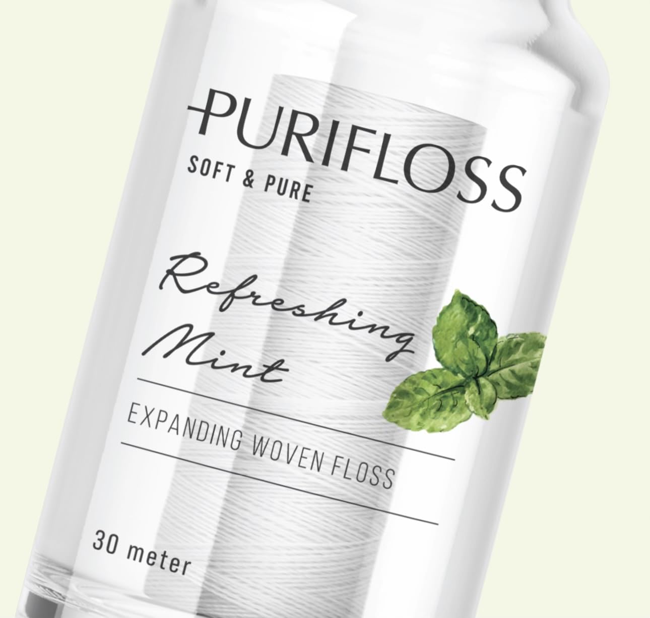 PURIFLOSS Expanding Woven Dental Floss – PFAS/PTFE Free | Mint-Strawberry | 33 Yards