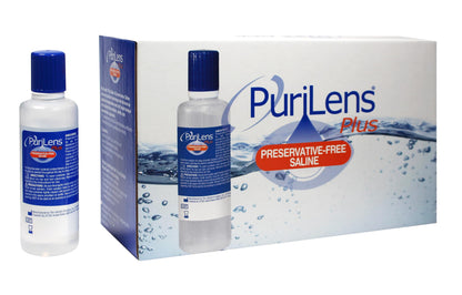 Purilens Plus Preservative-Free Saline — 120ml (4 oz) 12 Pack