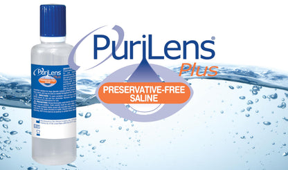 Purilens Plus Preservative-Free Saline — 120ml (4 oz) 12 Pack