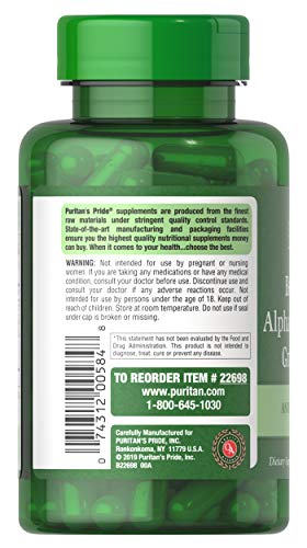 Puritan's Pride Berberine, Alpha Lipoic Acid & Grape Seed - 90 Veg Capsules