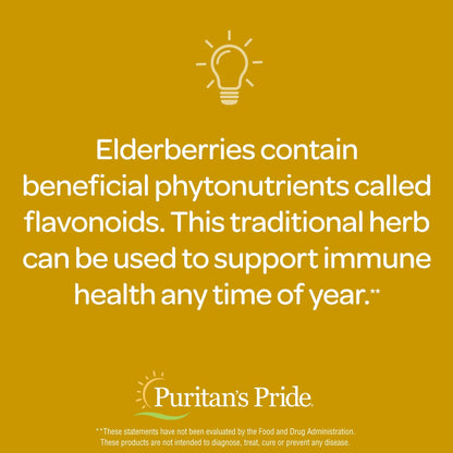 Puritan's Pride Elderberry Gummies with Vitamin C, D & Zinc – 70 Count (Discontinued)