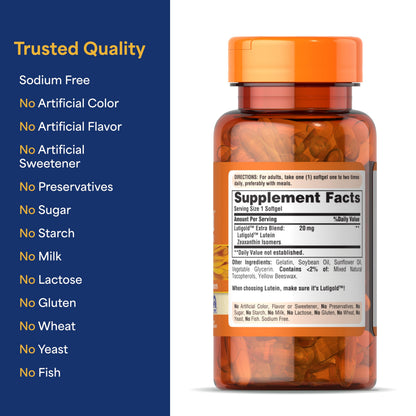 Puritan's Pride Healthy Eyes Lutigold – Extra Lutein with Meso-Zeaxanthin & Zeaxanthin