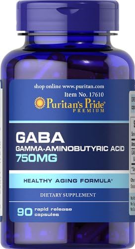 Puritans Pride GABA 750 mg Capsules, 90 Count – Discontinued by Manufacturer
