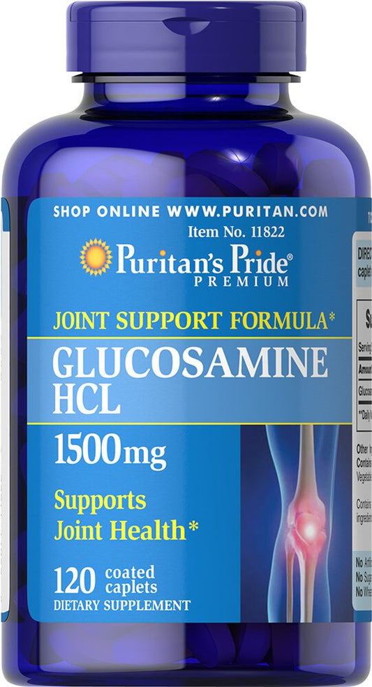 Puritan's Pride Glucosamine 1500 mg Caplets, 120 Count BritishVita | Premium UK Vitamins & Wellness Supplements