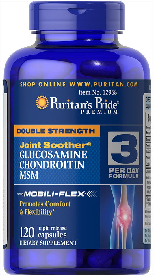 Puritan's Pride Glucosamine, Chondroitin & MSM - 3 Per Day Formula (Discontinued) BritishVita | Premium UK Vitamins & Wellness Supplements